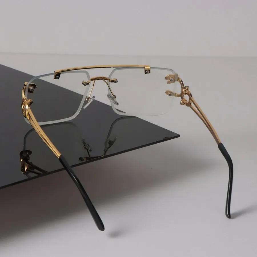 Minimalist Luxury Transparent Glasses Cool Square Frame Eyeglass Women Men Cool Clear Lens Frame Glasses