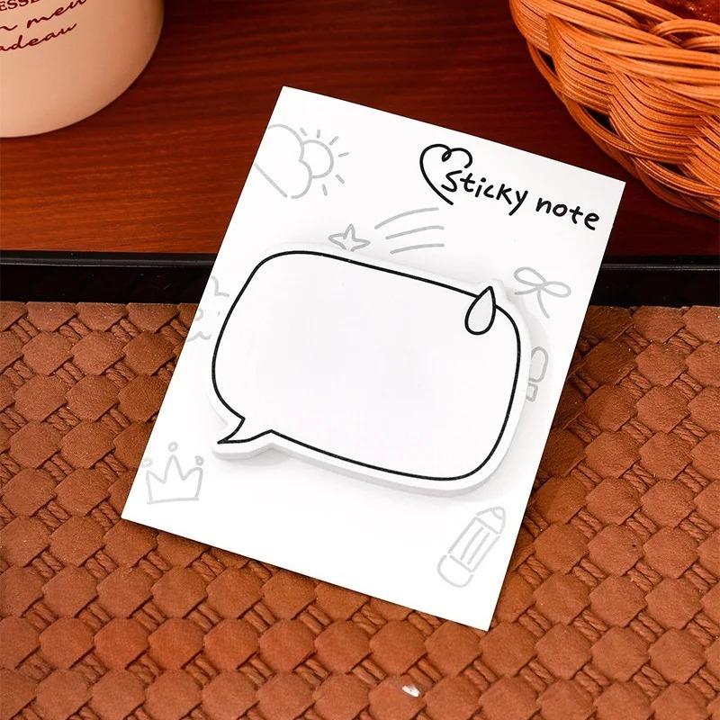 30 Sayfa Kore Sevimli Diyalog Kutusu Not Defteri Beyaz Basit Çizgili Stil Öğrenci Notu Ofis Okul Kırtasiye Mesaj Kağıdı