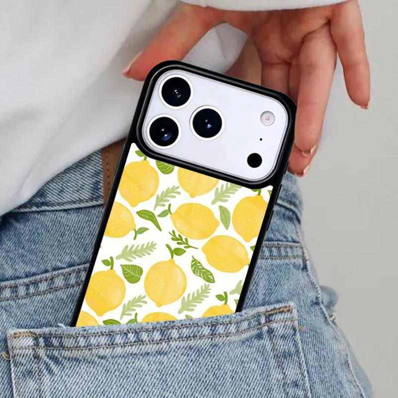 Tropical Summer Fruit Lemon Phone Case for iPhone 17ProMax 12 13 14 15 16e 17 Pro Max Plus Air Cover