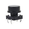 12x2x7.3mm Four-Pin Tactile Switch Button with Round Cap, Available In Six Colors