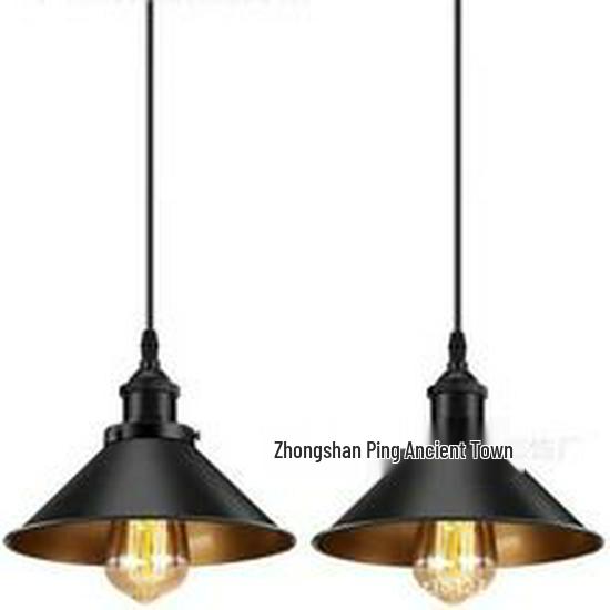 Modern Minimalist Chandelier: Cross-Border Wrought Iron Pendant Light for Bedroom and Study In American Industrial Style