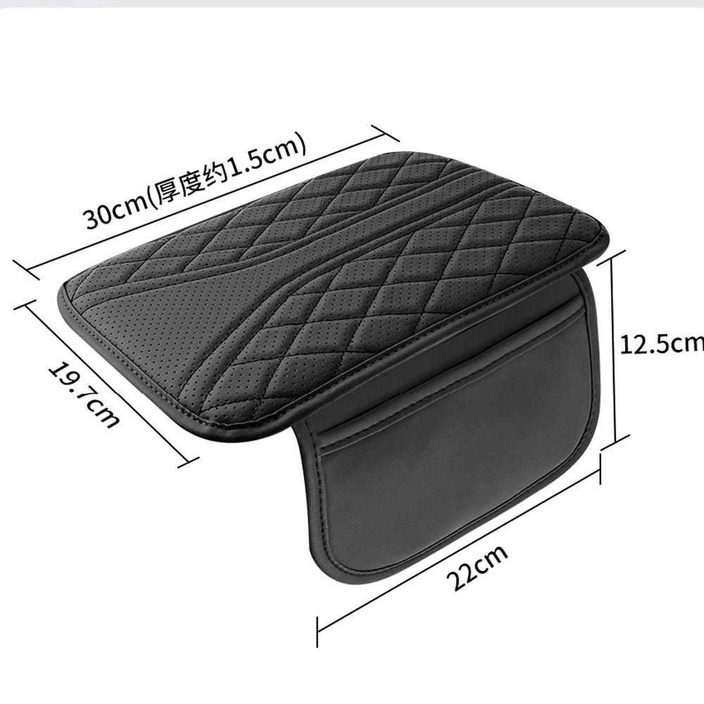 Multifunctional Leather Car Armrest Storage Bag Center Console Riser Protective Pad Organizer Interior Accessory
