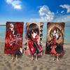 Tokisaki Kurumi Anime Strandtuch Bunte Badetücher Für Mädchen Mikrofaser Schnelltrocknend Sandfrei Strand Yoga Spa Fitnessstudio Pool