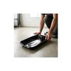 Oil Drain Pan Low-Height Plastic Oil Pan Automotive Tool Black Workshop Item Messwithout Mess