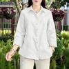 ZANZEA Women Casual Turn Down Collar Loose 3/4 Sleeve Splice Blouse