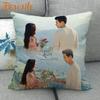 Custom Crash Landing On You Hyun Bin KPOP Pillowcase 45X45cm Wedding Decorative Eco-Friendly Cotton Linen Fabric Pillow Case