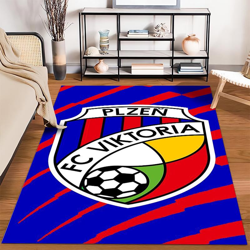 FC Viktoria Plzeň Logo Design Non-slip rug suitable for living room and bedroom sofas