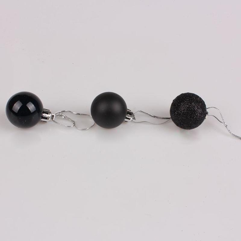 24Pcs Hanging Pendants Ornament Decorative Round Plastic Ornaments Ball Party