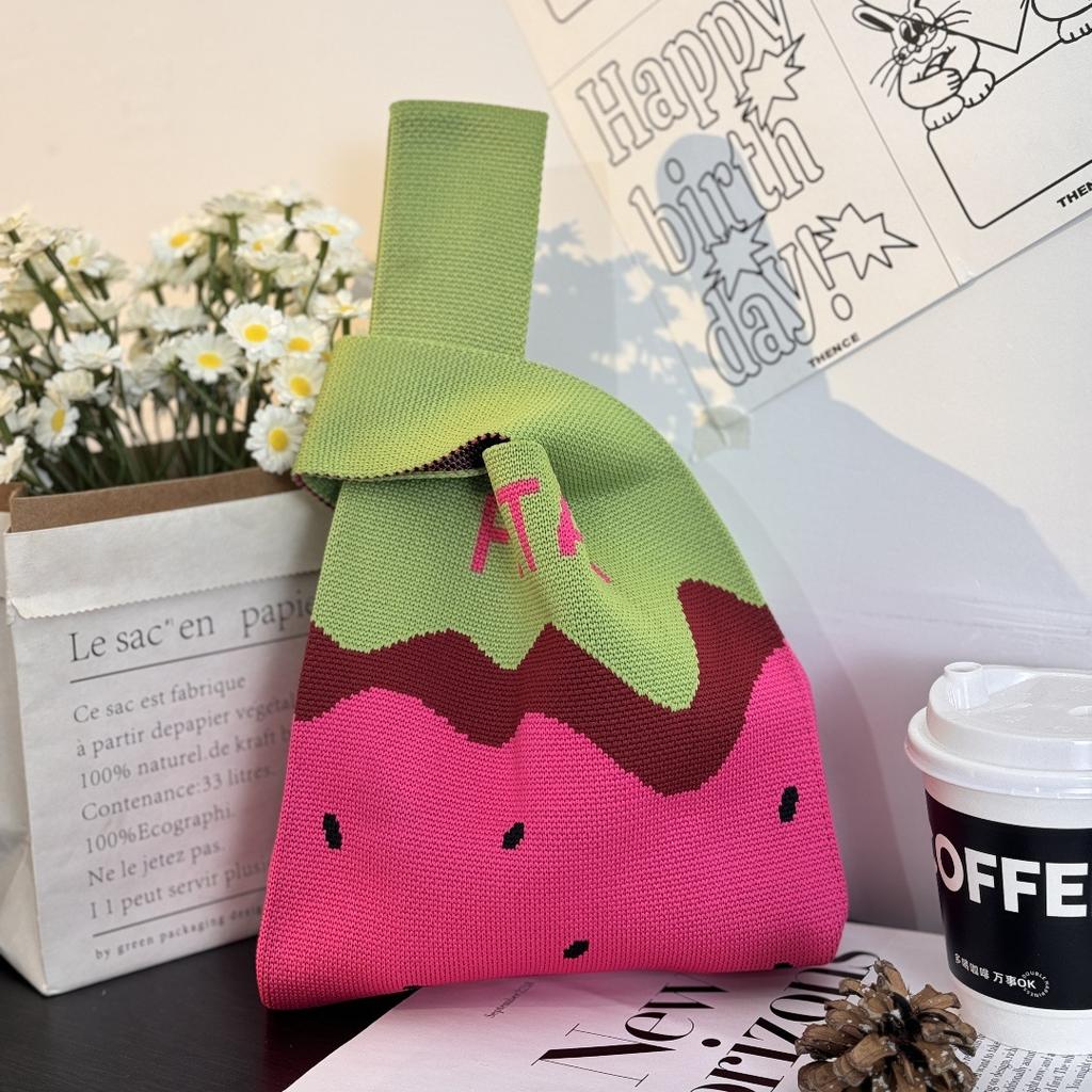 Geantă Tricotată cu Tematică Festivalul Bărcii Dragonului Geantă Cadou pentru Întâlnirea Companiei Geantă de Mână Cadou de Nuntă Geantă Zongzi Geantă Fericită pentru Bomboane