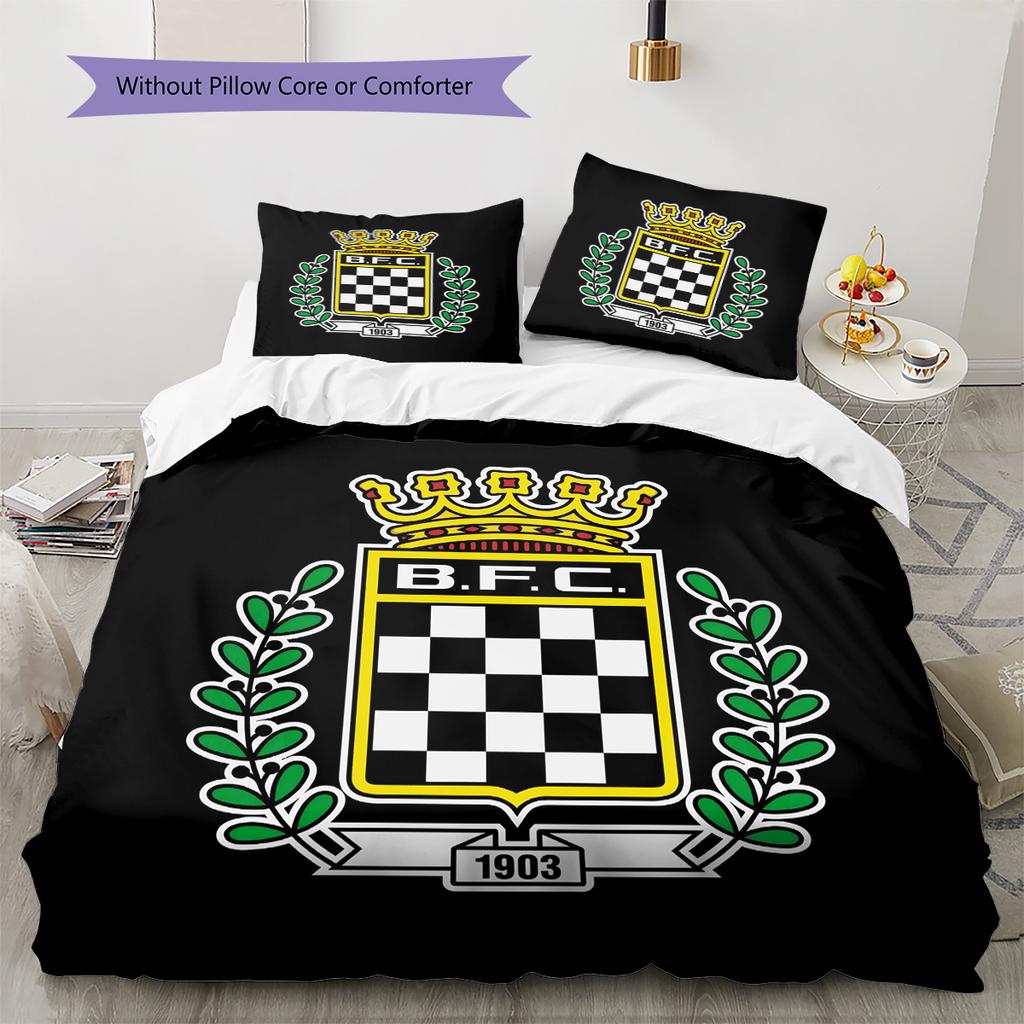 Boavista FC Pattern Bedding Home Decoration Birthday Gift (1 * duvet cover + 2 * pillowcase, without core)