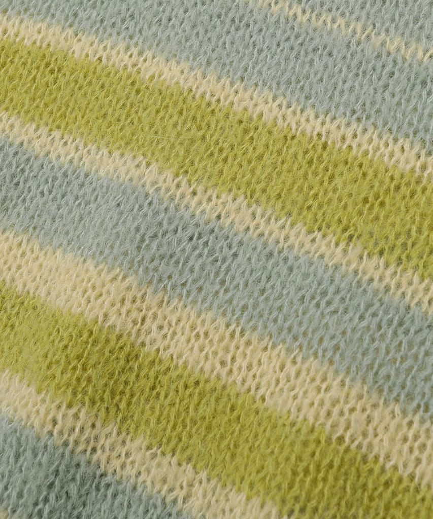 SUNDAY FRUIT MARKET Stripe Sun Knit Crew Mint