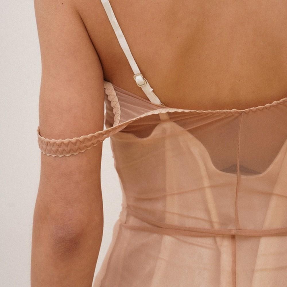 Sleeveless Mesh Cover Up Dress Lace Trim Slip Smock Sexy Sheer Mesh Dress  Lady Outfit