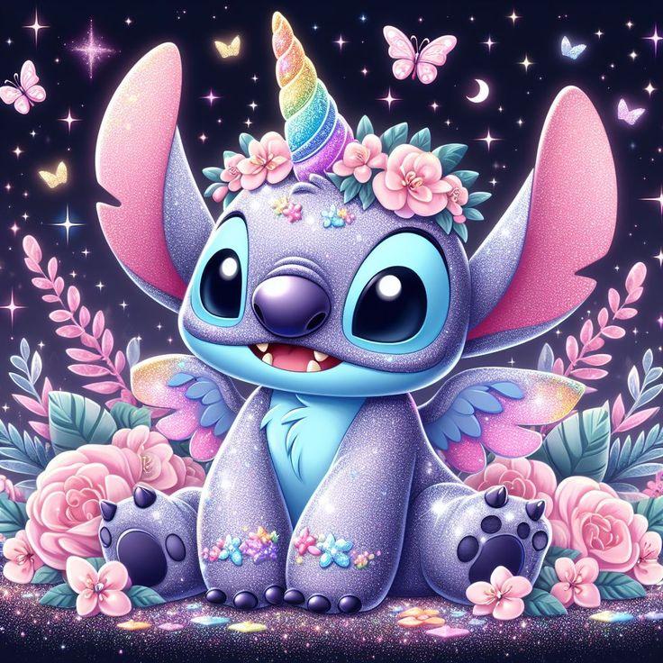 Cute Lilo&Stitch and Angel Disney Cartoon 5d Full Diamond Painting Fantasy Sweet Drean Stitch Anime Mosaic Cross Stitch Decor