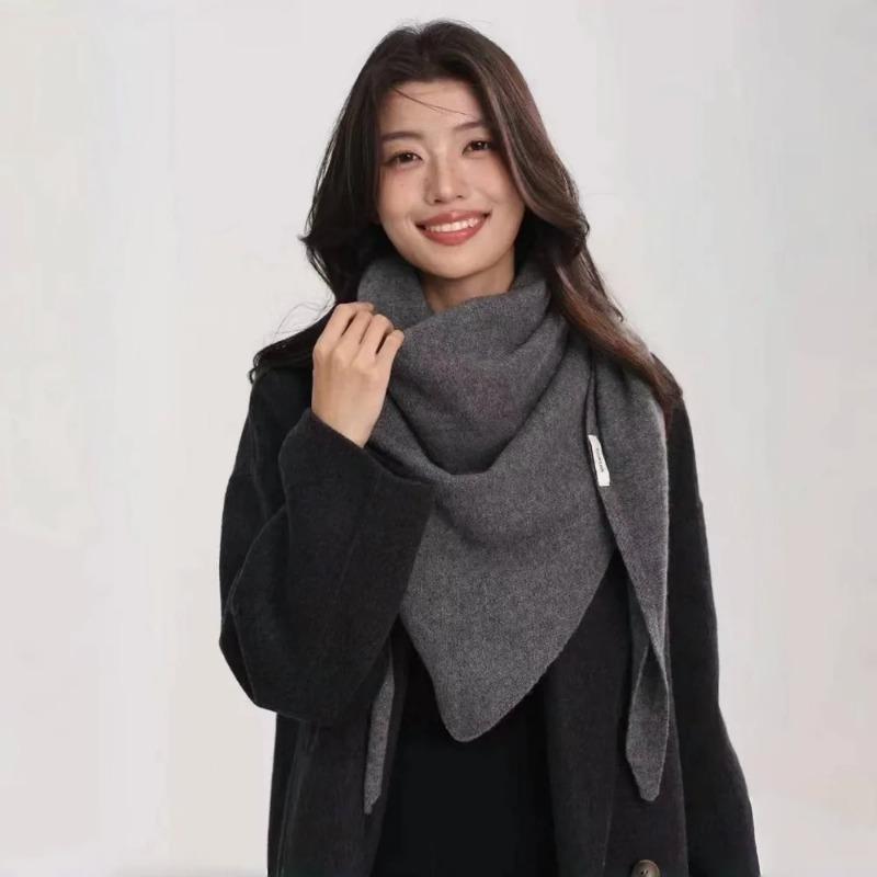 

Large Triangle Scarves for Women Soft Wool Blended High Quality Scarf Autumn Winter Keep Warm Scarf