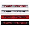 1Pc Metal TWIN TURBO Car Whole Body Side Emblem Rear Trunk Sticker for TWIN TURBO GT Transit Fiesta Focus Explorer Mondeo Kuga Decoration