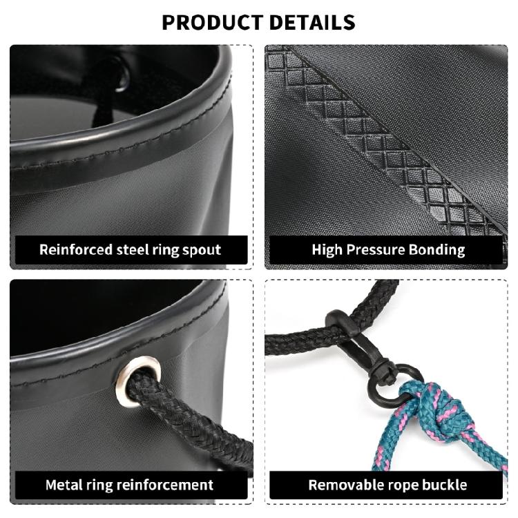 Fishing Bucket Fishing Bag with Rope Fishing Basins Fishing Tackle Foldable Tackle Box Fish Fishing Barrels Container