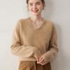 Women's Heavyweight Cashmere V-Neck Sweater - Autumn/Winter Loose Fit Pullover
