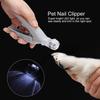 Pet Dog Cat Nail Clipper Scissors with LED Light and 5X Magnifier Safety Trimmer Grooming Tool