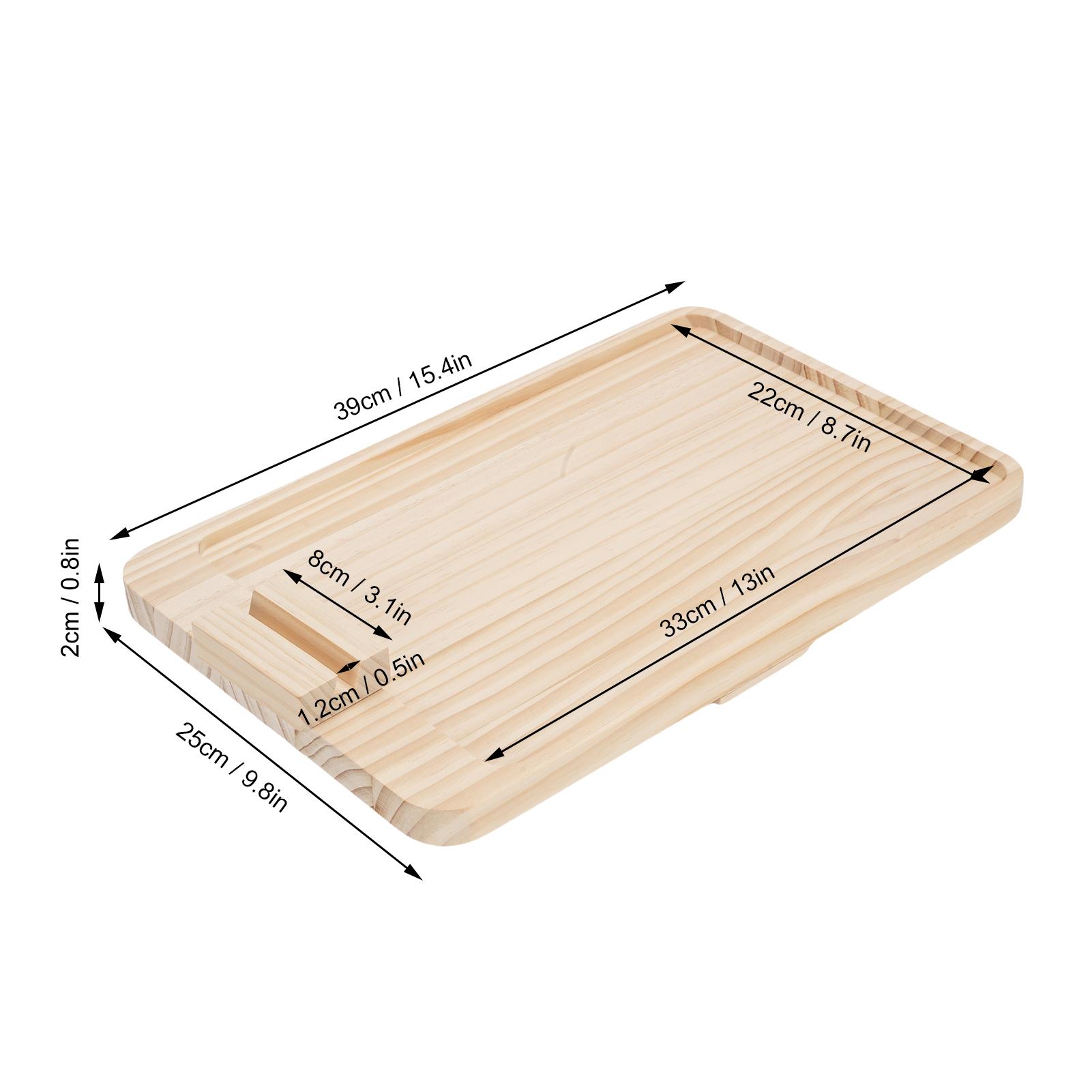 

Sofa Tray with Phone Holder Wooden Sofa Tray with Phone Tablet Holder Couch Arm Dining Tray for Breakfast Snack Dessert