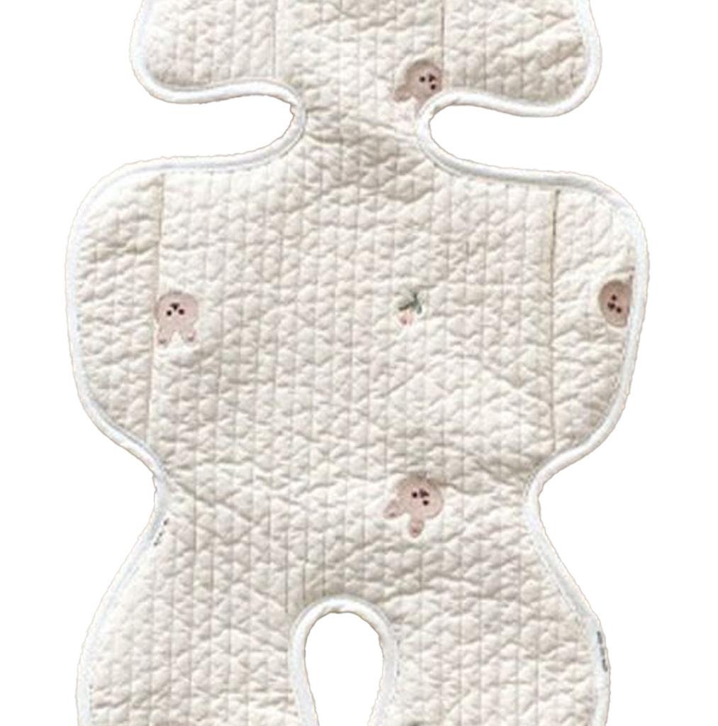 Soft Baby Stroller Seat Cushion Breathable Pure Cotton Infant Car Seat Head Neck Body Support Thin
