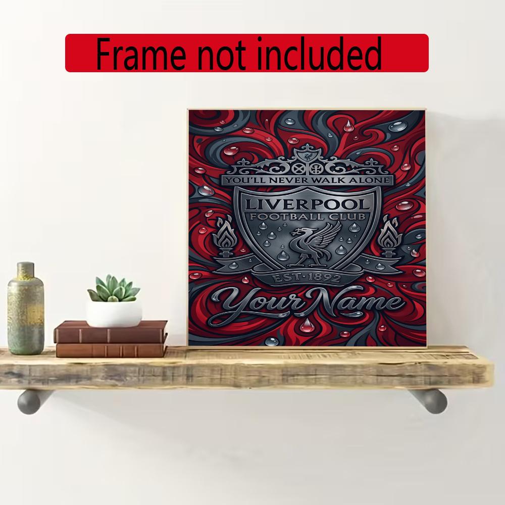 Liverpool Team Customize Text Diamond Painting Round Diamond Mosaic Suitable For Beginners Diamond Painting Rhinestones Gift Frameless
