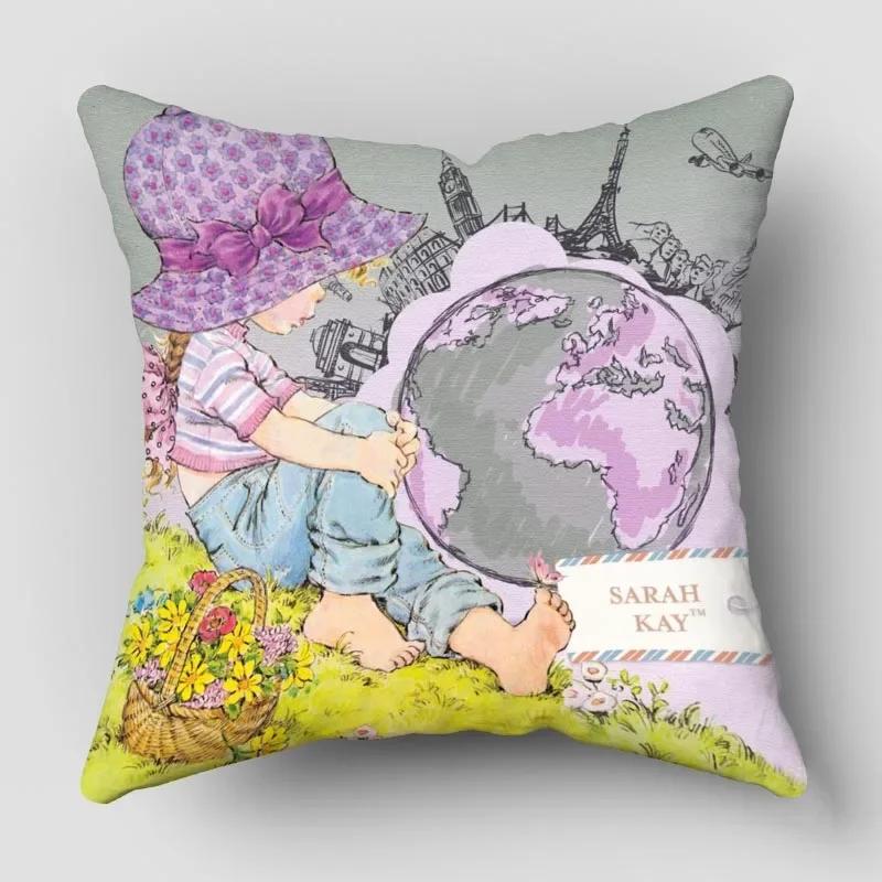Kissenbezüge Sarah Kay Cartoon Kissenbezüge Dekokissen für Sofa Autodekoration Kissenbezug WJY12.25