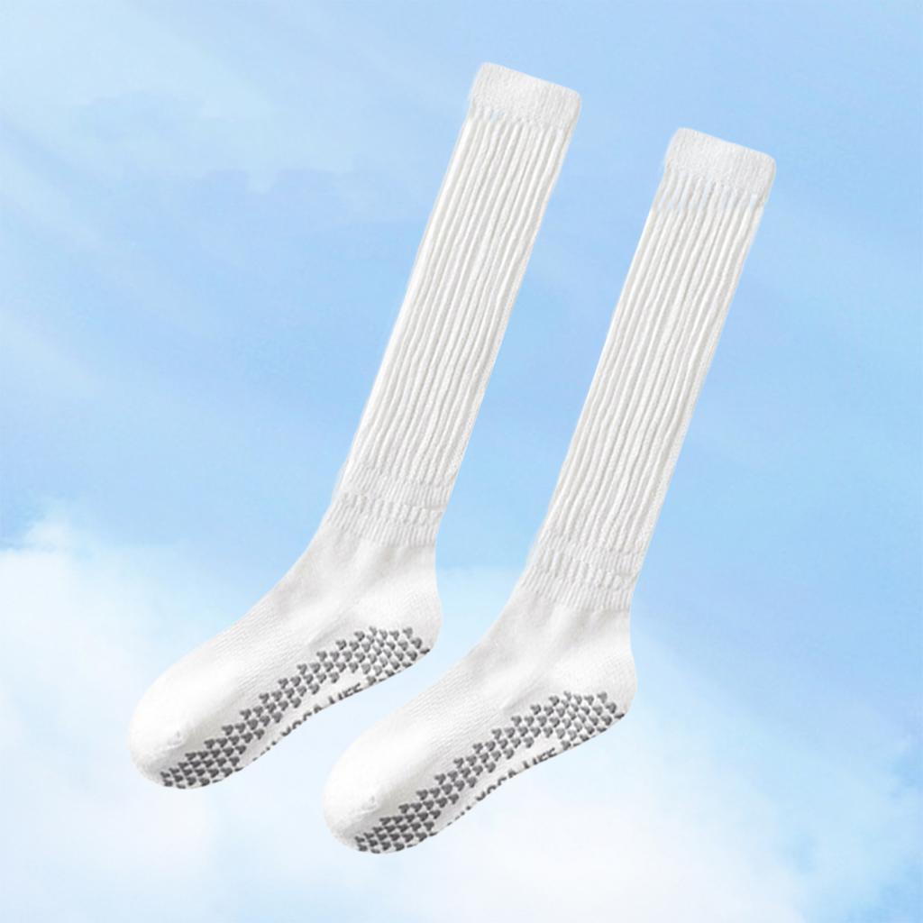 1 Pair Women Winter Yoga Socks Compression Yoga Socks Silicone Bottom Long-tube High Elasticity Wrapping Anti-slip Socks Warmth Stockings