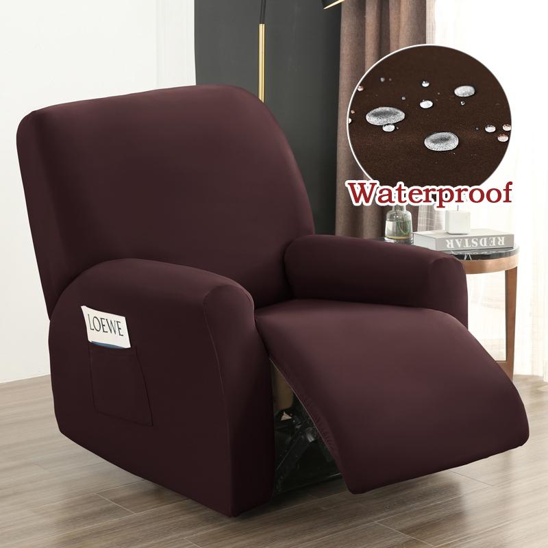 Waterproof Recliner Sofa Cover Non-slip Milk Silk Sofa Covers For Living Room Single Sofa Chair Couch Cover Armchair Covers Home