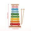 8 Keys Xylophone Toy Hand Knocking Glockenspiel Colorful Aluminum Plate Piano With Wooden Mallets Kids Musical Instrument Gift