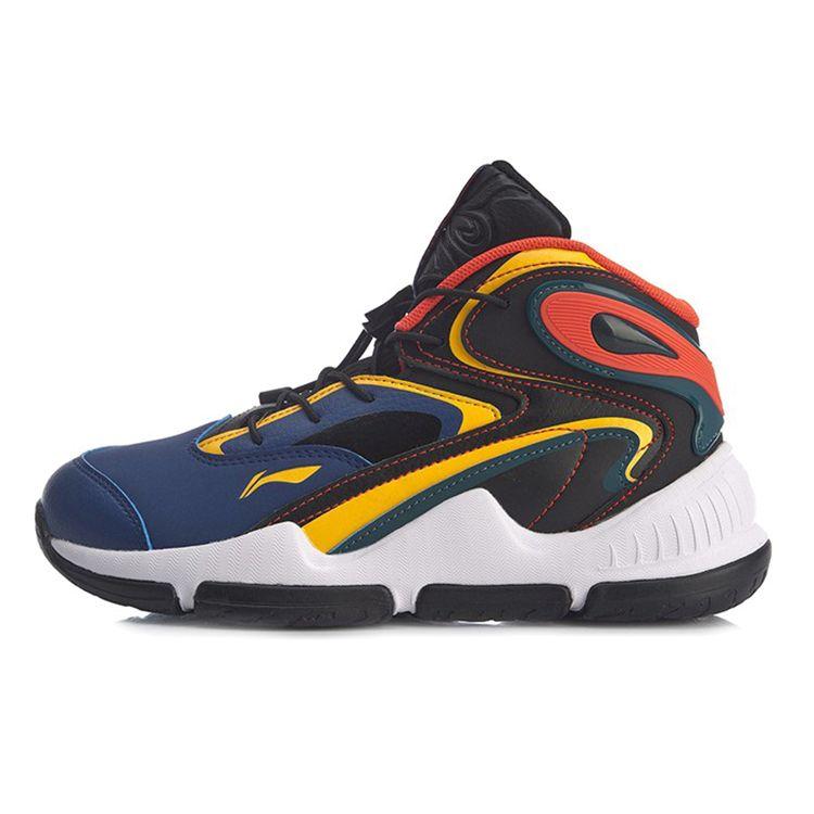 

Li Ning Детские Сращивание Нескользящие Амортизирующие Износостойкие Баскетбольные Кроссовки Детские Кроссовки Синий Черный YKBQ048-5 38
