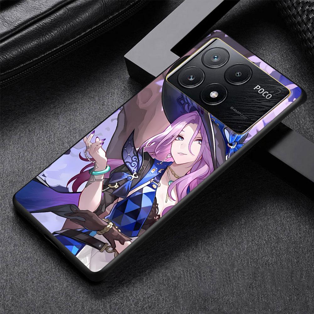 Jade Honkai Star Rail Case for Xiaomi Poco M3 X3 NFC X5 M5s M4 Pro 5G F3 Black Silicone Soft Phone Cover Coque