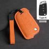 Suede Autoklep Sleutelhoes Cover voor VW Volkswagen Golf 7 MK7 Tiguan MK2 T-roc Skoda Octavia Kodiaq Karoq Seat Ateca Leon Passat
