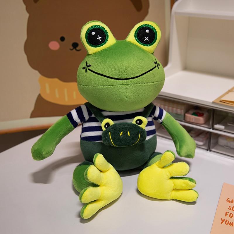 30/40/50cm Cartoon Große Augen Frosch Latzhose Plüschtiere Super Niedliche Puppe Kinder Mädchen Geburtstag Halloween Geschenk Dekoration Für Baby about 50cm