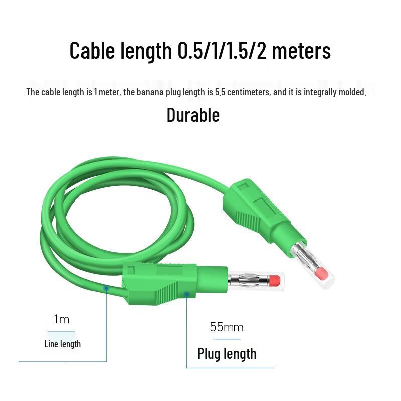 HUIJUN 4mm Brass Banana Plug Test Lead Cable