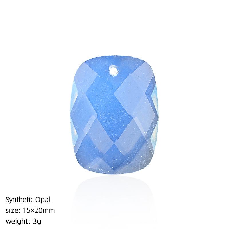 

1pc Square Natural Stone Pendant Charm for Jewelry Making Healing Crystal Necklace and Earring Diy Accessories