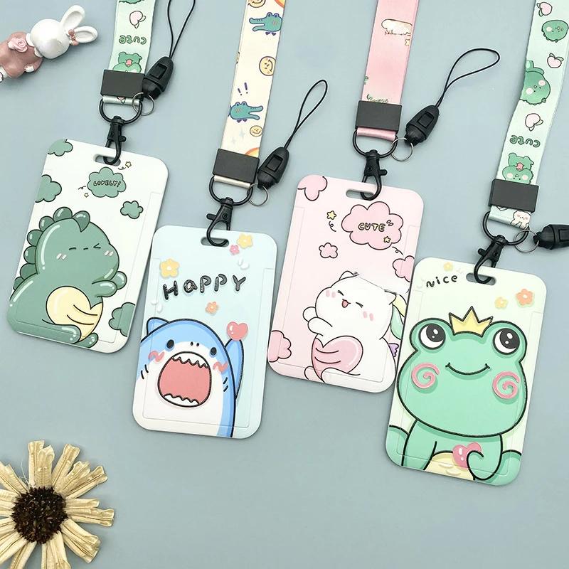 1 PCS Funny Cute Cartoon Card Cover ABS Plastic Document Protection Sleeve Campus Student Bus Card Card Holder