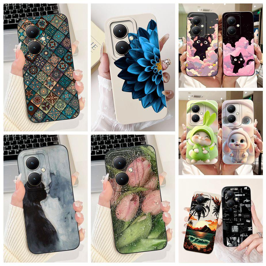 Für Xiaomi Redmi 13C 5G Hülle Luxus Blumen Cartoon Hülle Weiche TPU Matte Handyhülle Für Xiaomi Redmi 13R Redmi13C 5G Fundas Taschen