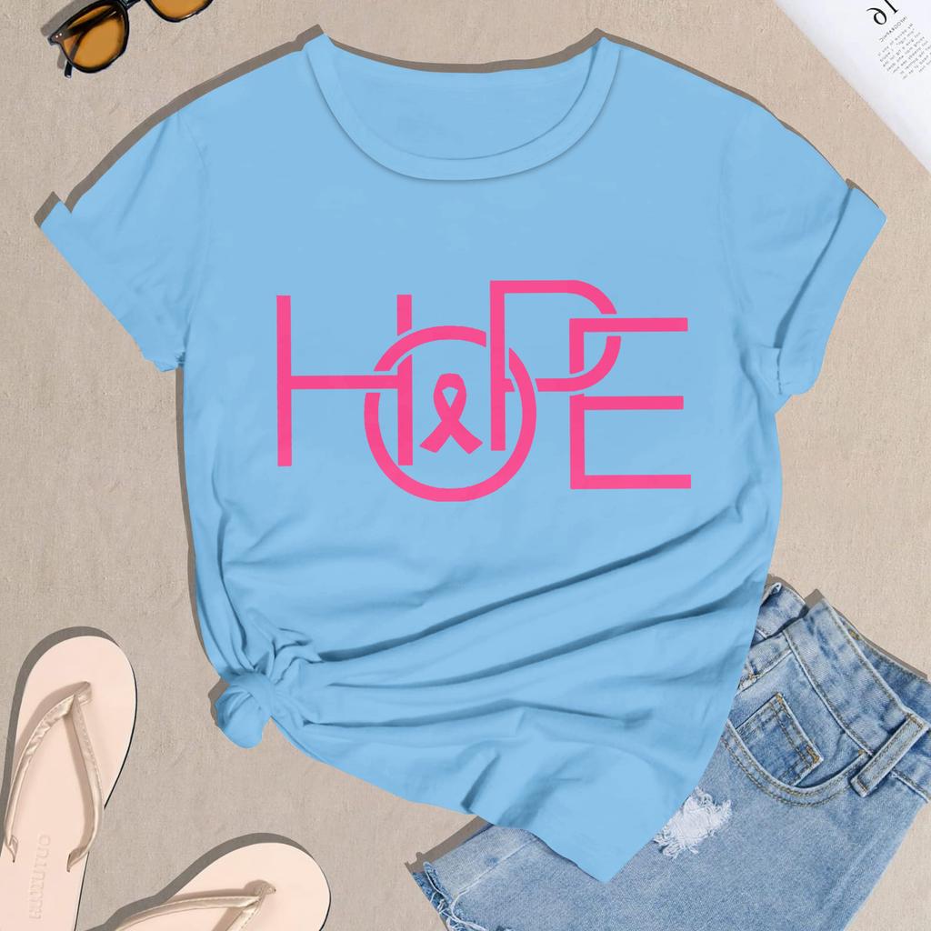 Women's Casual Halloween Breast Print T-Shirt Round Neck Pullover Short Sleeve Top