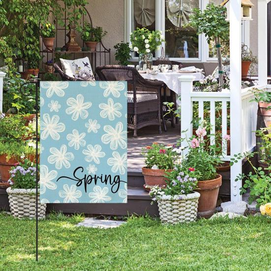 Spring Summer Floral Garden Flag 12x18 Inch Vertical Double Sided Colorful