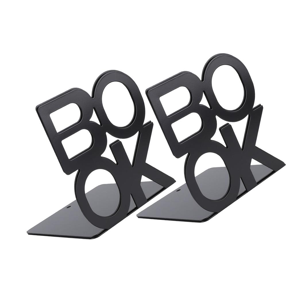 1 paar BUCH Zeichen Form Buch Stehen Metall Buchstützen für Schule Zu Hause Tisch Dekor(140 mm)