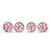 4Pcs 5.2CM Quality Metal Car Model Wheel Rims Hub High Strength for 1Celsius10 RC (black)