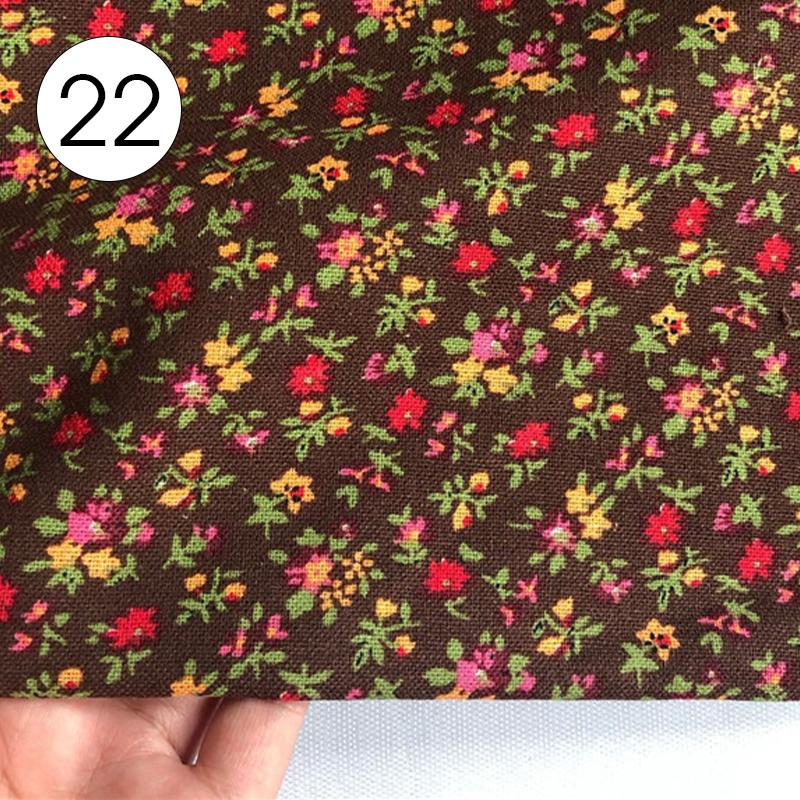 100x145cm Pastoral Style Small Floral Printed Fabric Retro Cotton Linen Fabric For Sewing Clothes Tablecloth DIY Patchwork