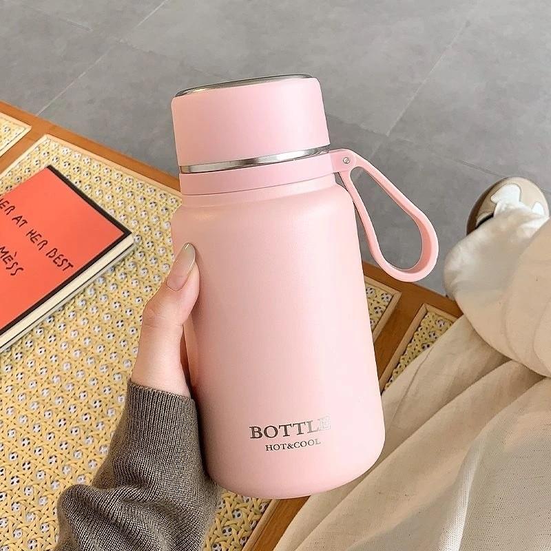 Insulated Travel Mug With Tea Strainer For Office And Outdoor Use