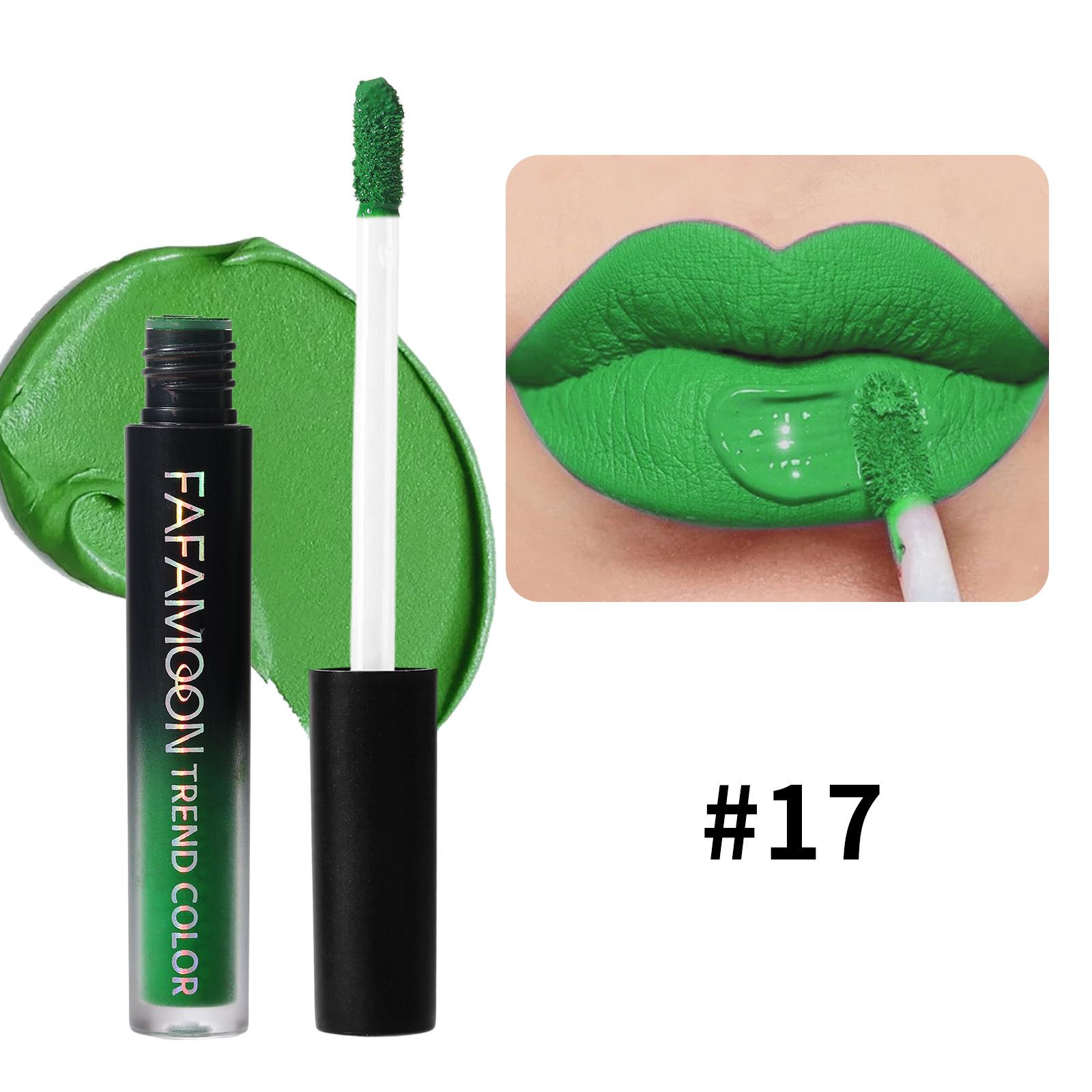 Anti-aanbakbeker Vloeibare Lippenstift 18 Kleuren Nude Pigment Langhoudende Lipgloss Mat Finish Bestand Tegen Verkleuring Waterdichte Lippen Cosmetica beige