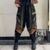Fashion personality trendy cool women's clothing spring and autumn new denim hooded vest + elastic waist Harlan pants suit trendy