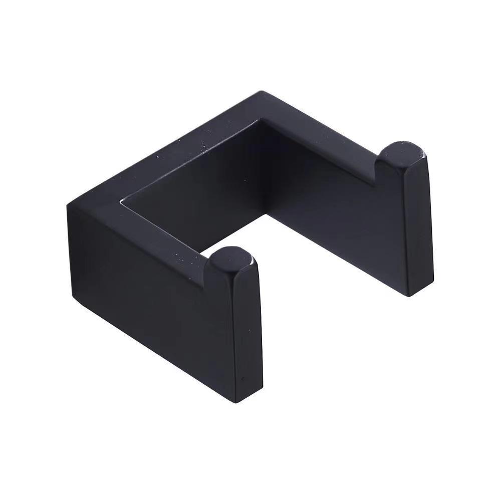 Stainless Steel Black Towel Rack Set - Bathroom Towel Bar & Shelf Accessories