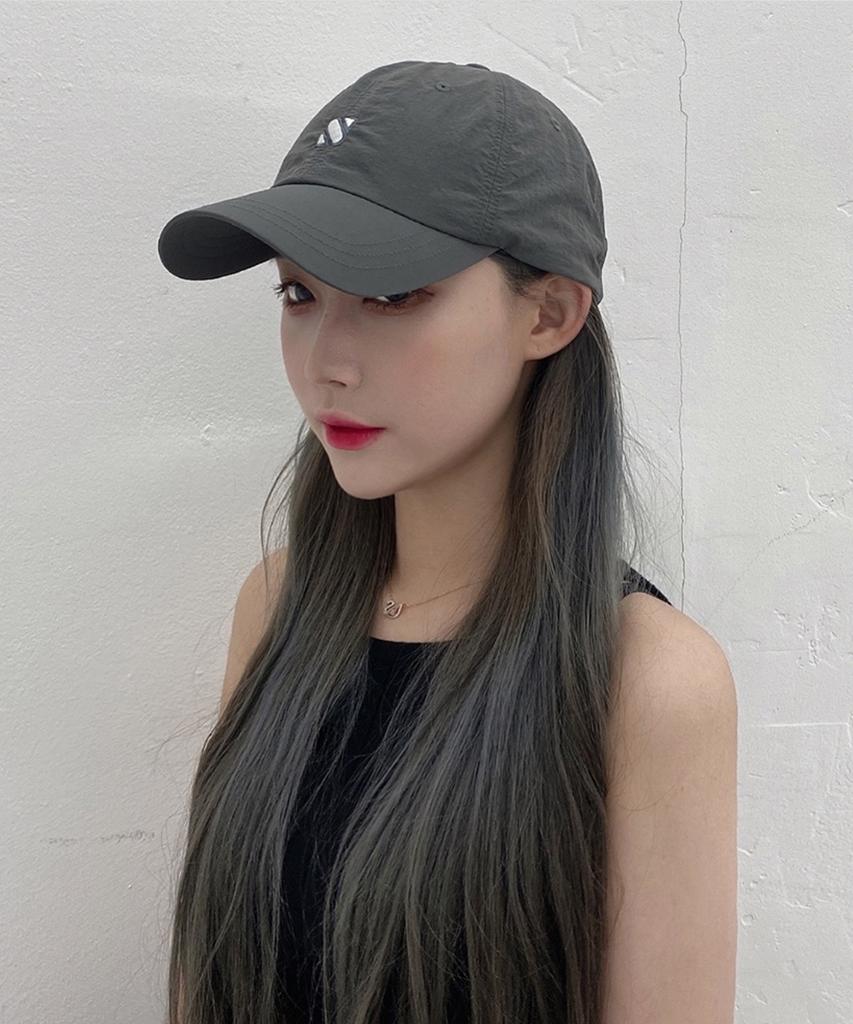 Tueseupis Nylon Logo String Waterproof Ball Cap (Charcoal)