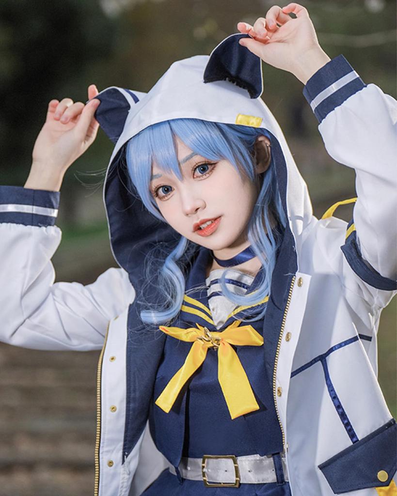 [Milky Time] Hololive Suisei Hoshimachi Cosplay Halloween VTuber Sailor Uniform (Navy)