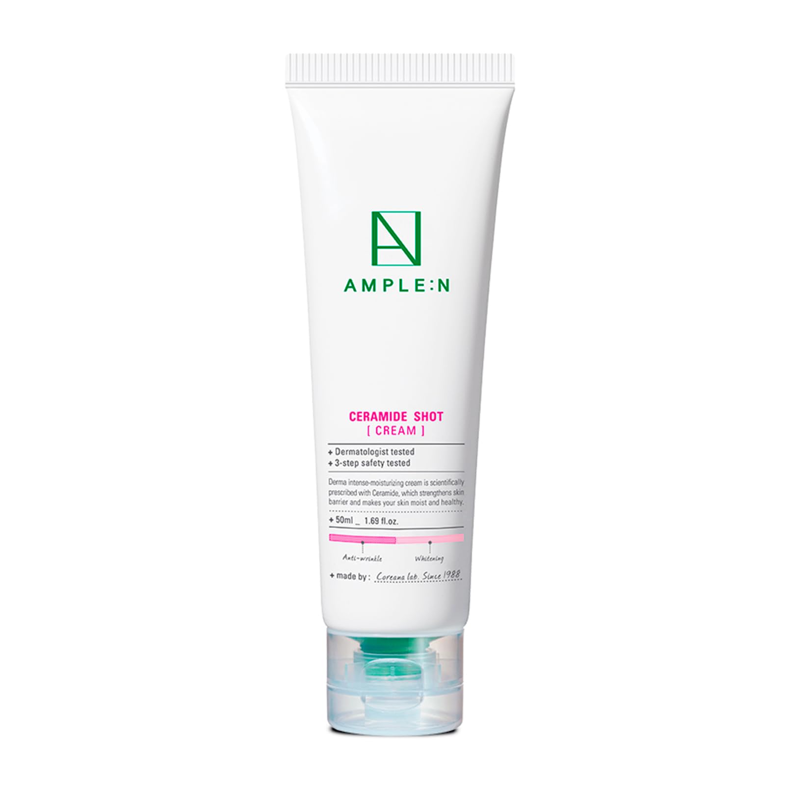 AMPLE:N Ceramide Shot Cream - Intense Moisturizing Barrier Repair Cream with 5 Ceramides for Dry & Sensitive Skin, 50ml