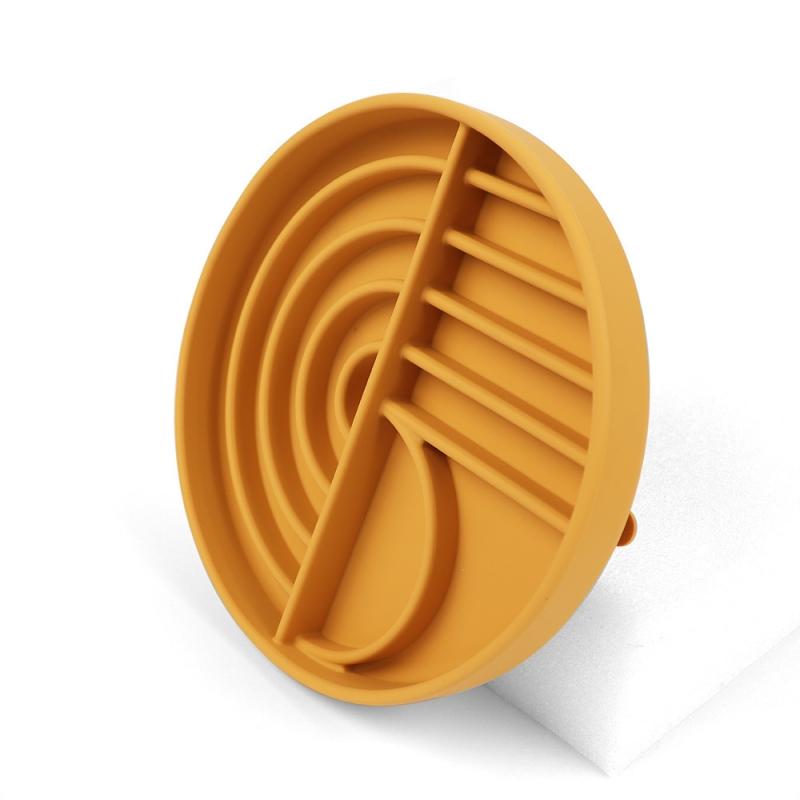 Dog Cat Pet Slow Food Bowl Cat Anti-Knockover Anti-Slip Food Bowl Puppy Anti-Choking Silicone Feeder Toy Food Plate Pet Supplies